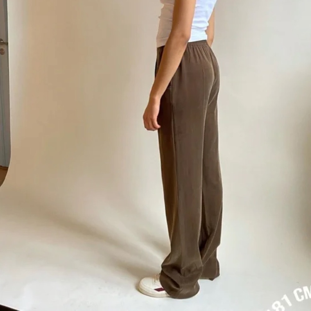 NEW Djerf Avenue On The Go Pants Mocha XS TALL